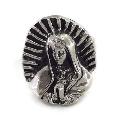 Virgin Mary (Virgen de Guadalupe) .925 Sterling Silver Ring!!