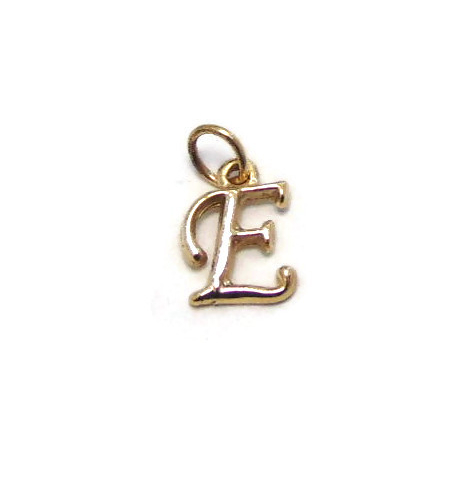Initial Letter E Charm Pendant Yellow Gold!!