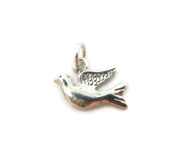 Dove Pendant Charm .925 Sterling Silver