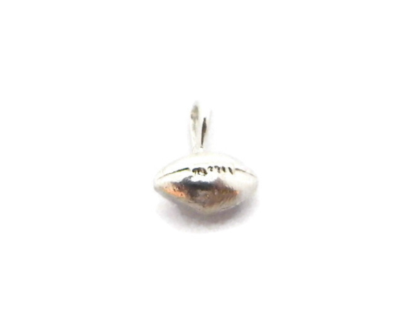 American Football Ball Pendant Charm .925 Sterling Silver