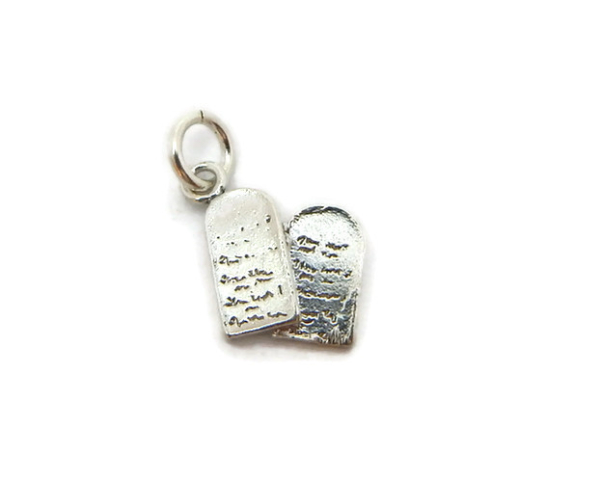 The Ten Commandments Pendant Charm .925 Sterling Silver