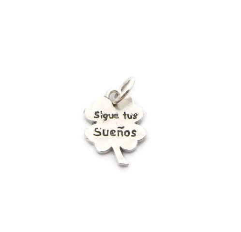 Clover (Trebol) Pendant Charm .925 Sterling Silver