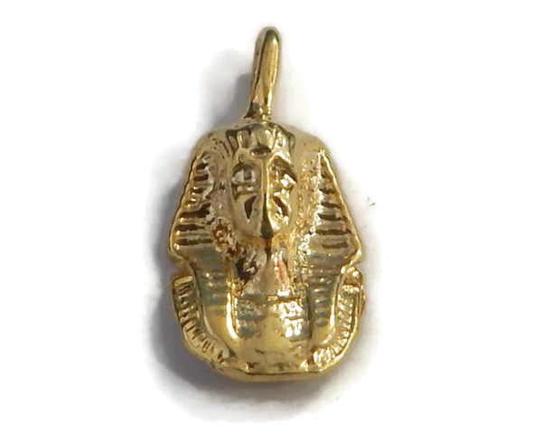 Egyptian Head Charm Pendant 14k Yellow Gold!!