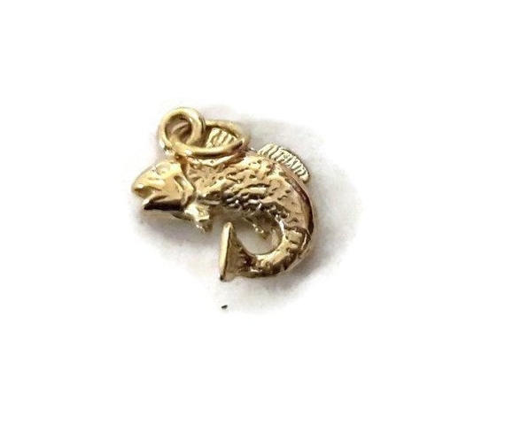 Fish Charm Pendant Yellow Gold!!