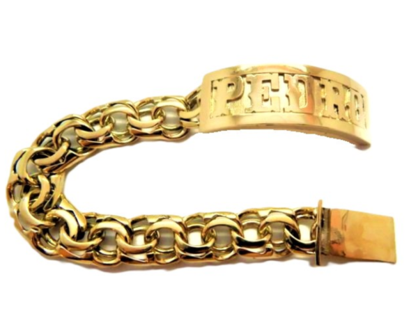 7″ 10k Yellow Gold Men’s Chino Link Bracelet