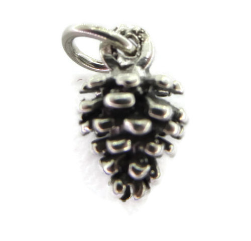 Pine Cone Charm Pendant .925 Sterling Silver!!