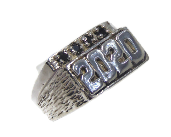 2020 Ring with Cubic Zirconia .925 Sterling Silver!!