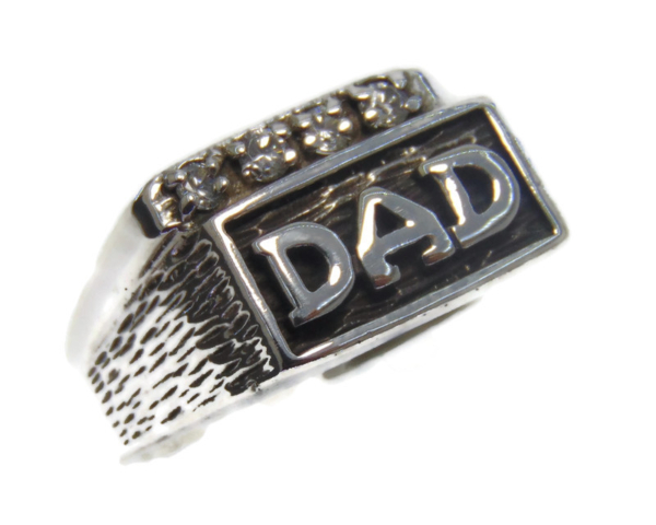 NEW!!! Men's Dad/Father Ring with Cubic Zirconia .925 Sterling Silver!!