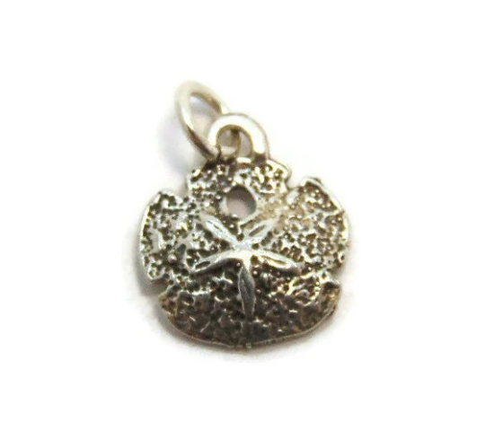 Sand Dollar Charm Pendant .925 Sterling Silver!!
