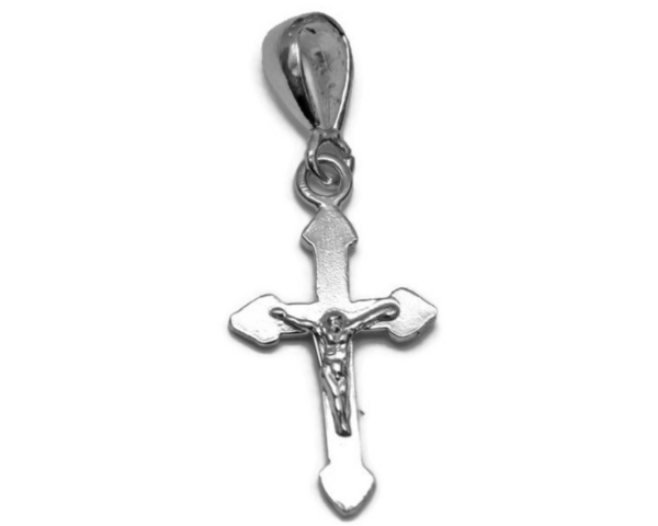 Cross Woodcraft With Jesus Christ Charm Pendant .925 Sterling silver
