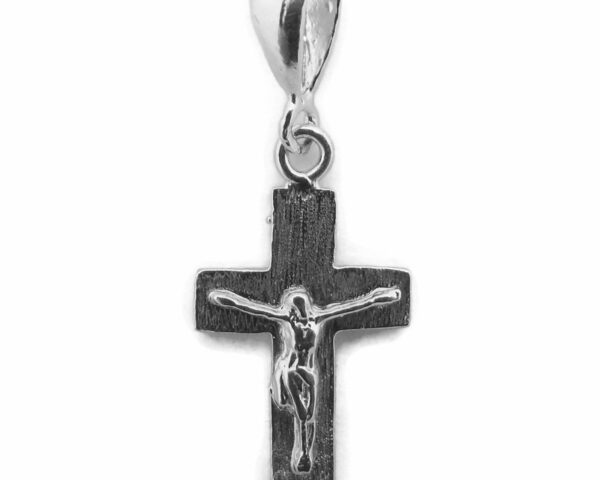 Cross Latin 3 With Jesus Christ Charm Pendant .925 Sterling silver