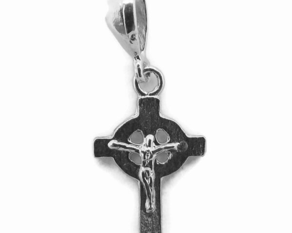 Cross Celtic With Jesus Christ Charm Pendant .925 Sterling silver