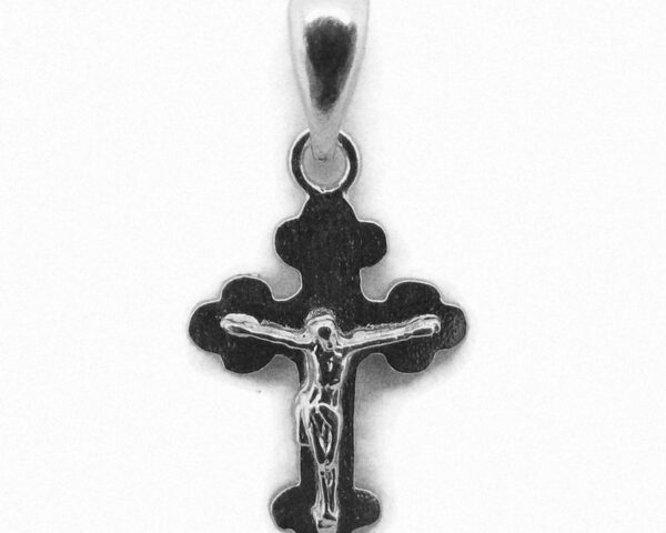Cross Serbian Orthodox With Jesus Christ Charm Pendant .925 Sterling silver