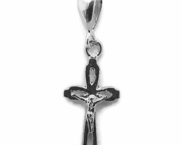 Cross Clechée 2 With Jesus Christ Charm Pendant .925 Sterling silver