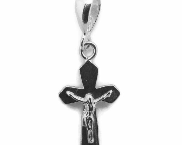 Cross Flory With Jesus Christ Charm Pendant .925 Sterling silver