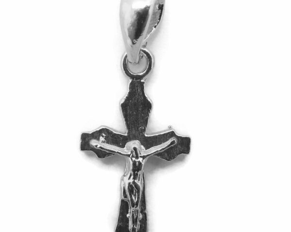 Cross Clechée With Jesus Christ Charm Pendant .925 Sterling silver