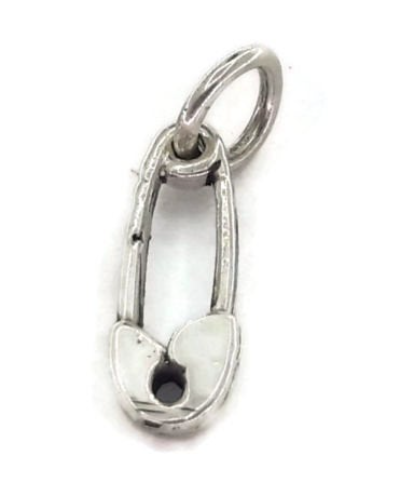 Baby Safety Pin for Charm Pendant .925 Sterling Silver!!