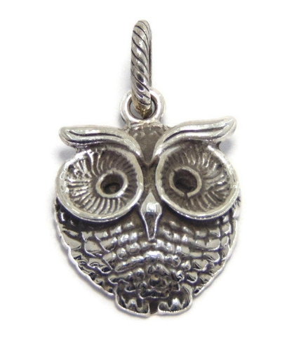 Owl (Buho) Charm Pendant .925 Sterling Silver!!