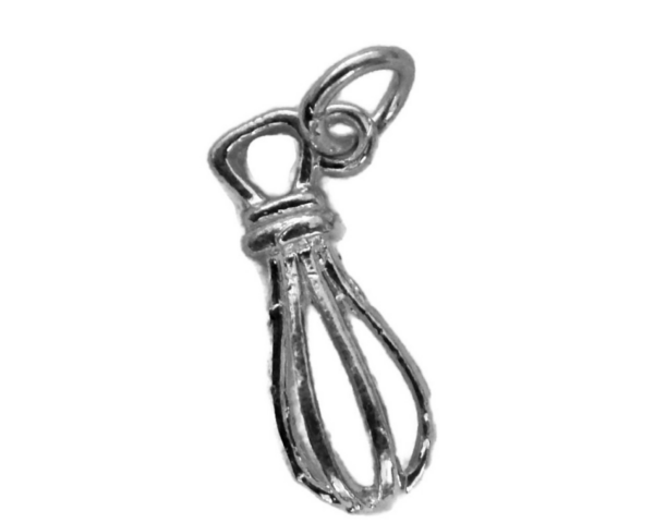 Kitchen Wire Whisk pendant charm.925 Sterling Silver!!