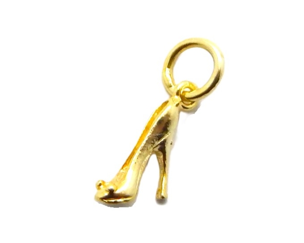 High Heeled Shoes Ladies Pendant Charm 14k Yellow Gold!!
