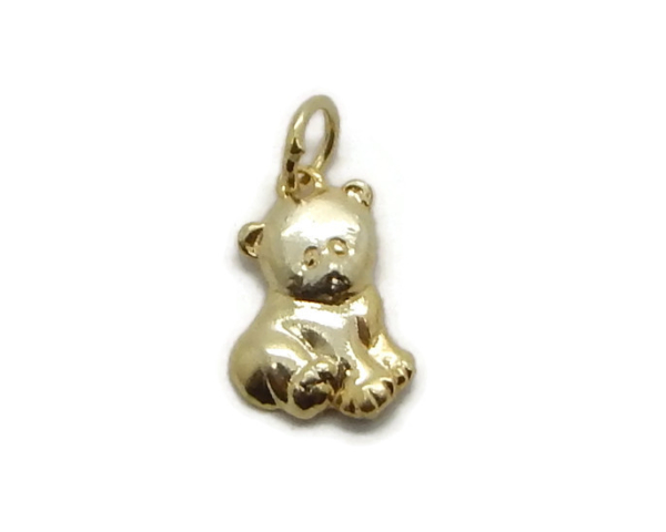 Teddy Bear Pendant Charm 14k Yellow Gold!!