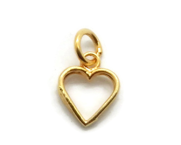 Heart Pendant Charm 14k Yellow Gold