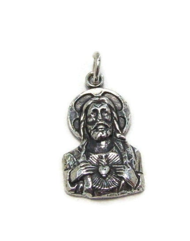 Catholic Sterling Silver Sacred Heart Of Jesus Pendant!!