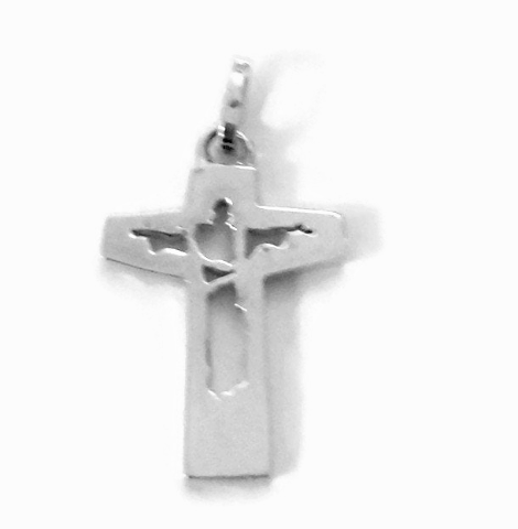 Tuxtla Large Cross with Christ Pendant .925 Sterling Silver.