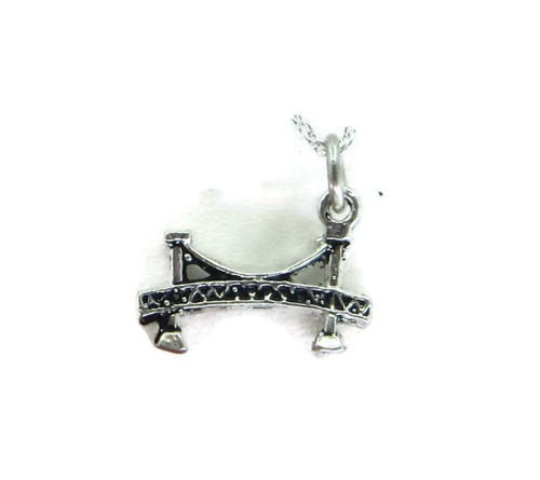 Bridge Charm Pendant .925 Sterling Silver