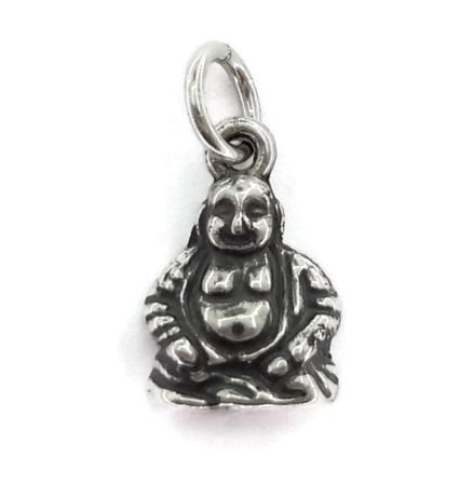 BUDDHA - Buda budda - Charm Pendant .925 Sterling Silver.