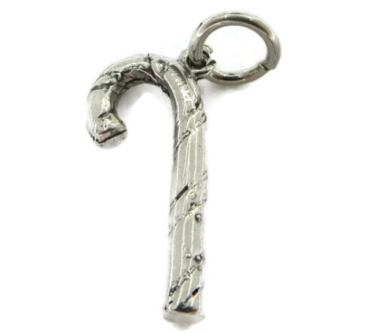 Candy Cane Charm Pendant .925 Sterling Silver!!
