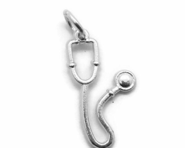 Stethoscope Pendant Charm .925 Sterling Silver