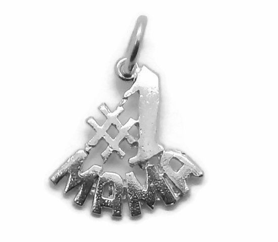 #1 MAMA Pendant Charm .925 Sterling Silver