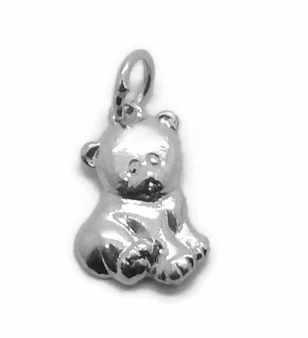 Bear Pendant Charm .925 Sterling Silver