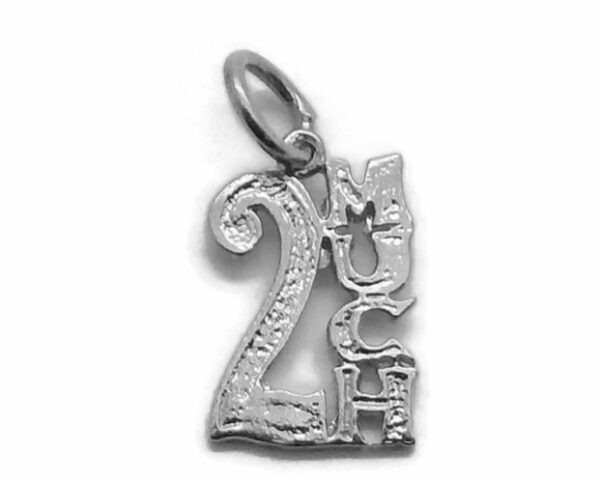 2MUCH Pendant Charm .925 Sterling Silver