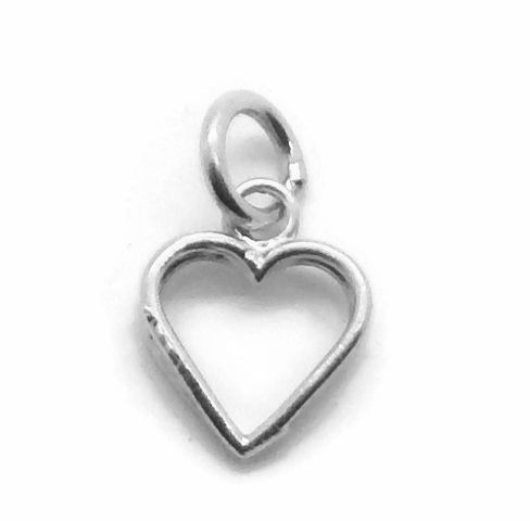 Heart Pendant Charm .925 Sterling Silver