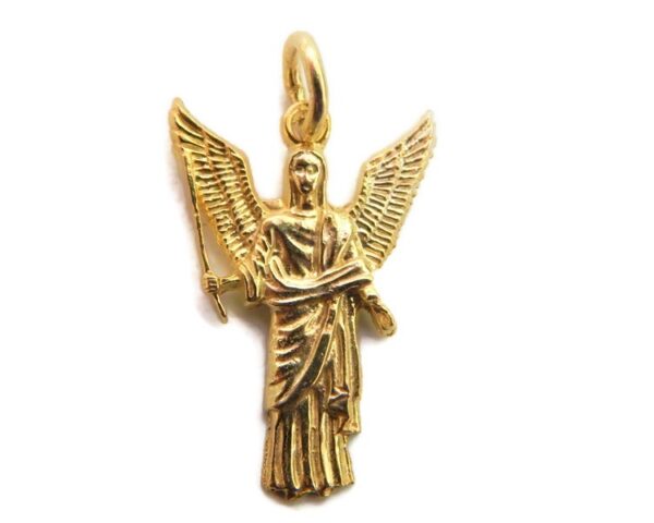 Archangel Jophiel (Arcangel Jofiel) 14k Yellow Gold Pendant Charm!!