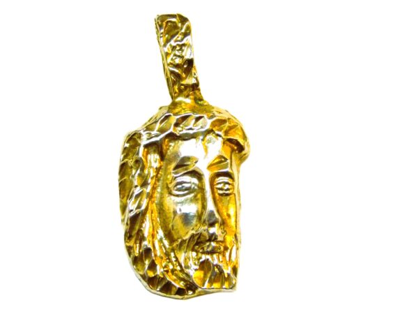 Face of Christ Pendant Charm 14k Yellow Gold!!