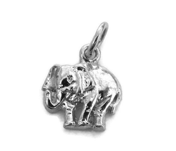 Sterling Silver .925 Elephant pendant charm