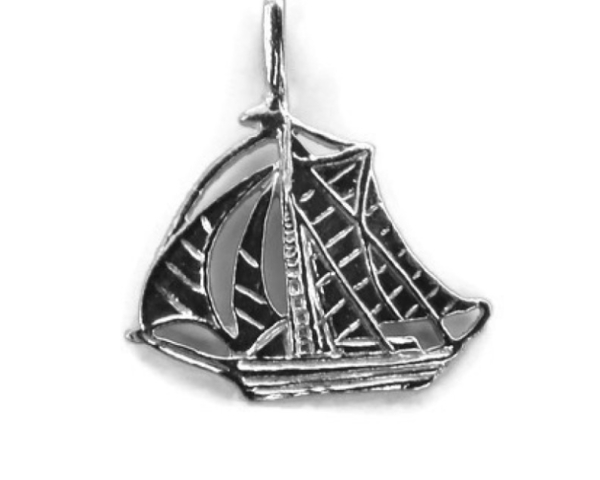 Sterling Silver .925 Sailboat pendant charm