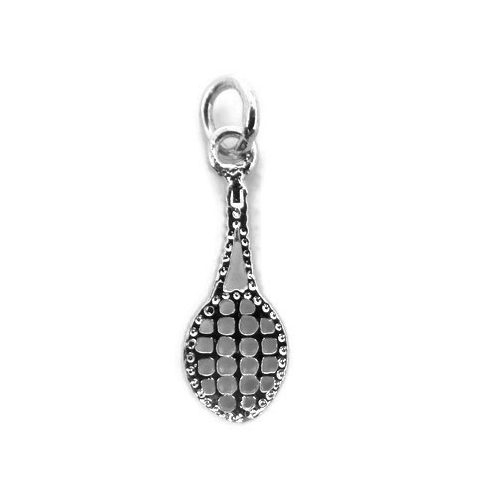 Sterling Silver .925 Tennis Racket Pendant charm