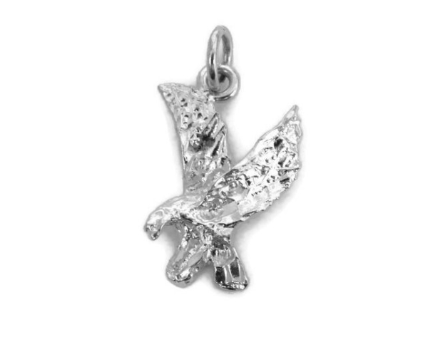 Sterling Silver .925 Eagle Landing pendant charm