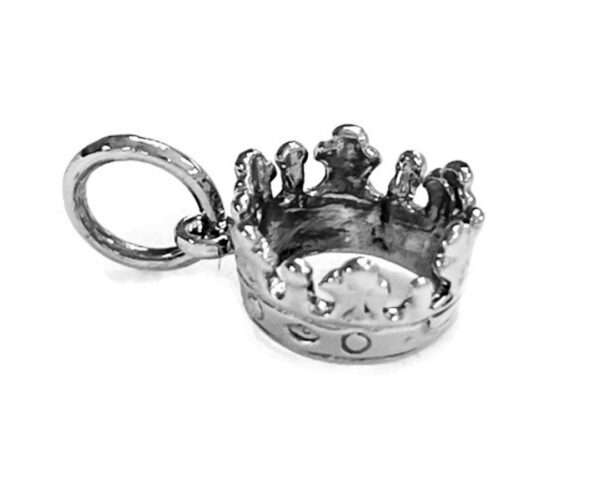 King's Crown Charm Pendant .925 Sterling Silver!!