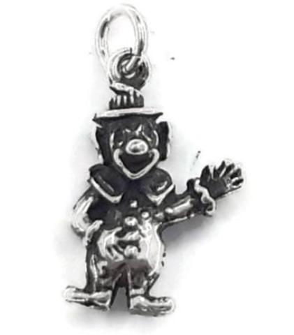 Clown (Payaso) Charm Pendant .925 Sterling Silver.