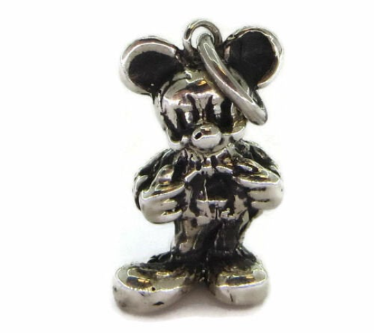 Mickey Mouse Charm Pendant .925 Sterling Silver.