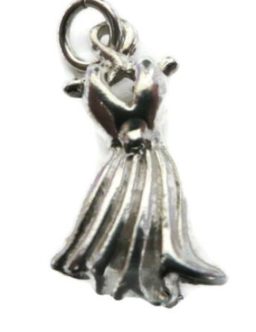Dress Charm Pendant .925 Sterling Silver.