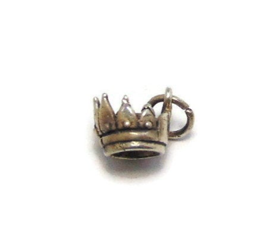 Crown Charm Pendant .925 Sterling Silver.