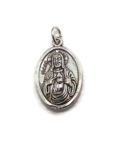 Jesus Sacred Heart with ST The Rose Medal Pendant!!