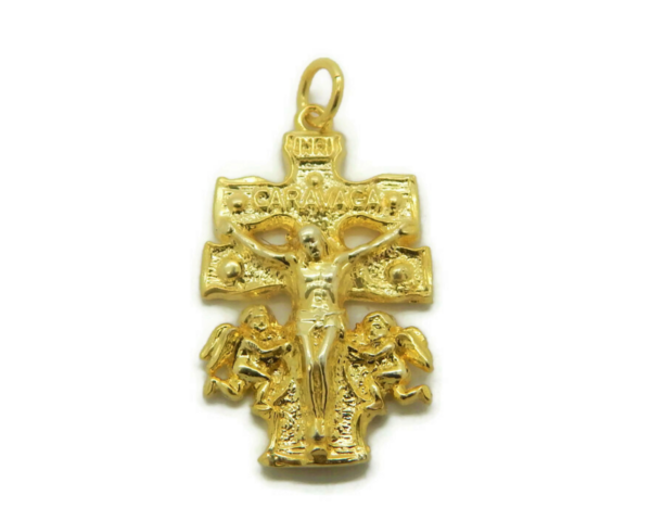 Caravaca Crucifix Cross Pendant 14K Yellow Gold