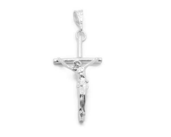 .925 Sterling Silver Jesus Crucifix Cross Pendant